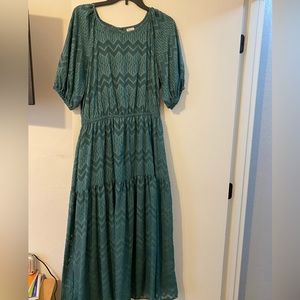 The color in this dress is so beautiful